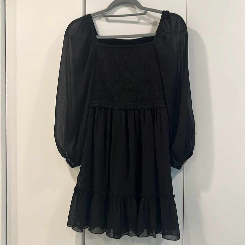 Katie J black chiffon party Dress Junior